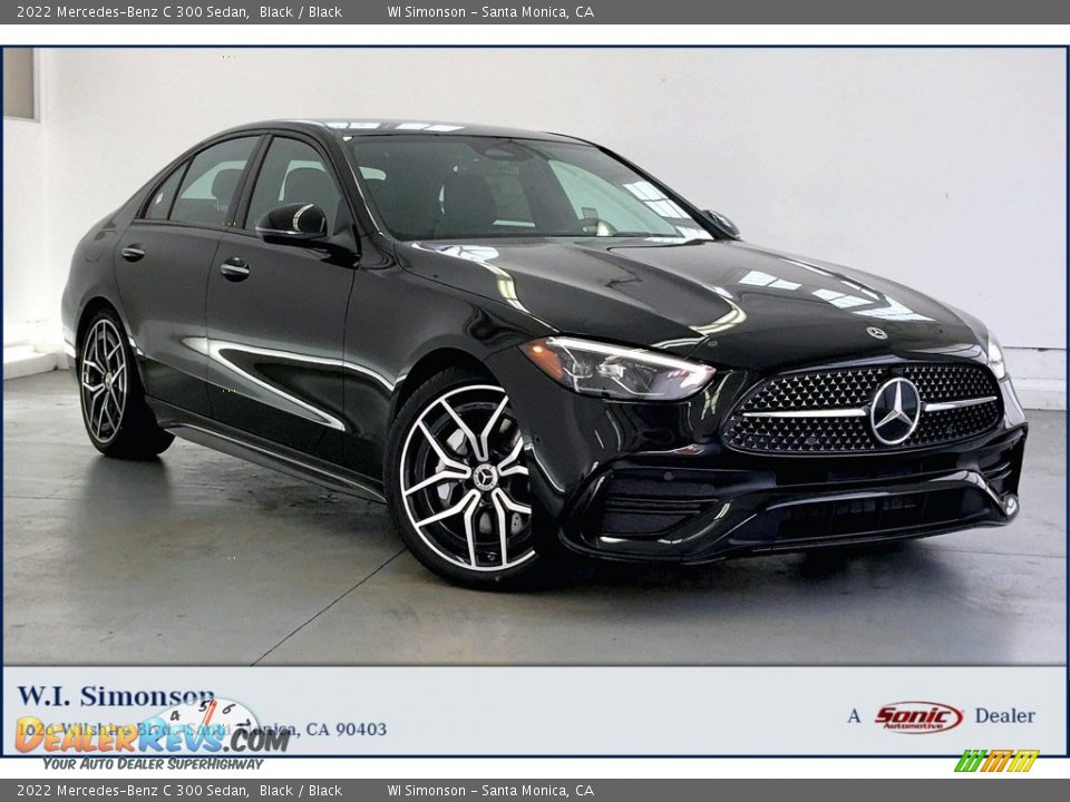 2022 Mercedes-Benz C 300 Sedan Black / Black Photo #1