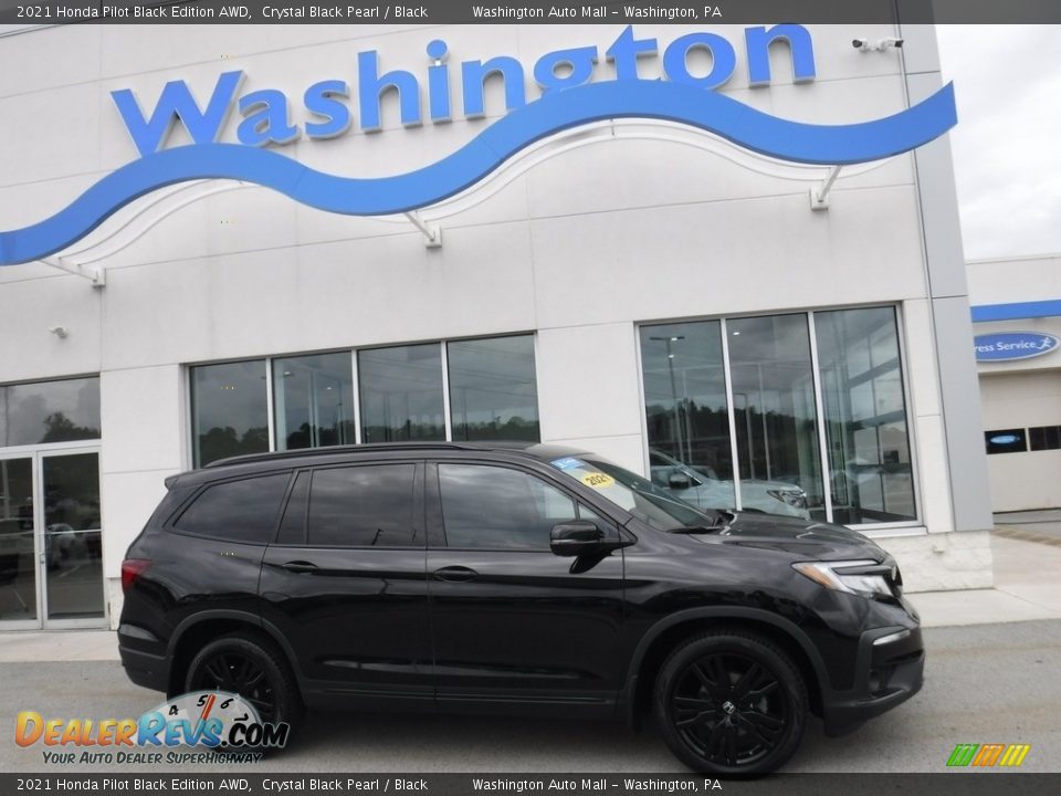 2021 Honda Pilot Black Edition AWD Crystal Black Pearl / Black Photo #2