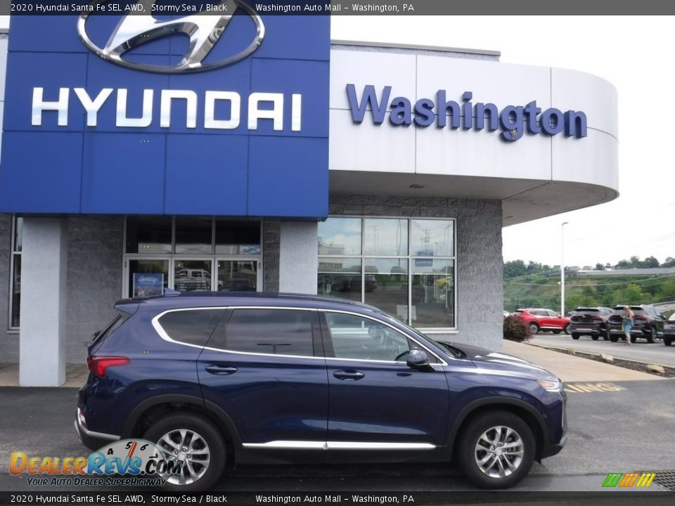 2020 Hyundai Santa Fe SEL AWD Stormy Sea / Black Photo #2