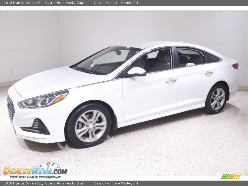 2018 Hyundai Sonata SEL Quartz White Pearl / Gray Photo #3
