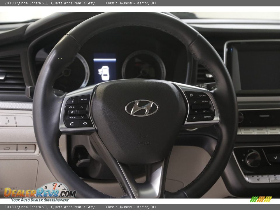 2018 Hyundai Sonata SEL Quartz White Pearl / Gray Photo #7