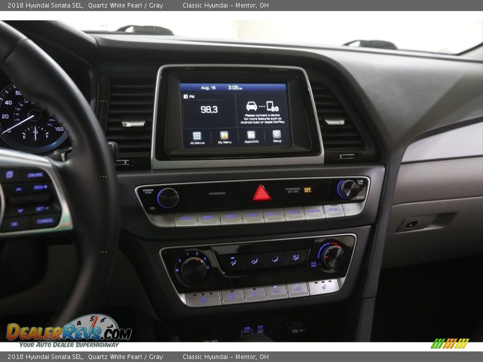 2018 Hyundai Sonata SEL Quartz White Pearl / Gray Photo #9
