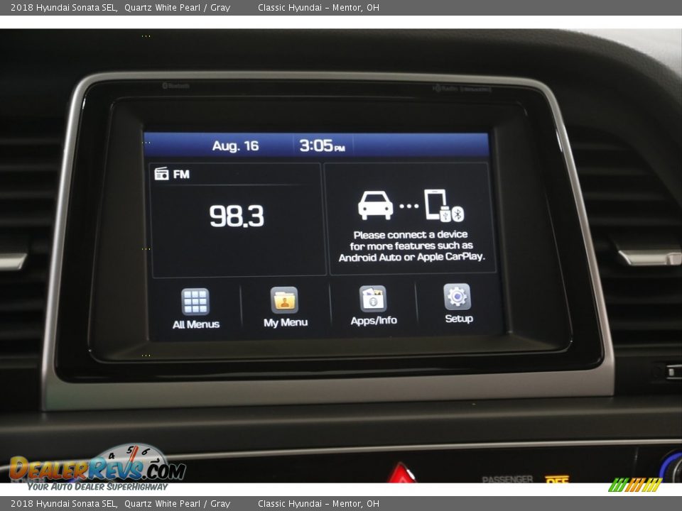2018 Hyundai Sonata SEL Quartz White Pearl / Gray Photo #10
