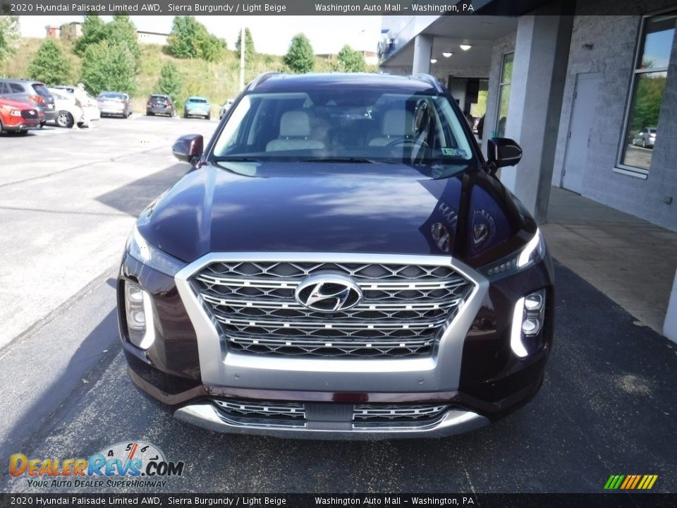 2020 Hyundai Palisade Limited AWD Sierra Burgundy / Light Beige Photo #4