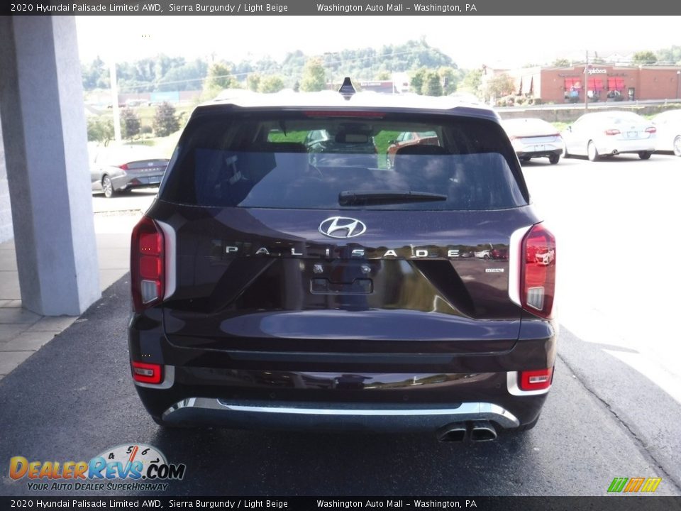 2020 Hyundai Palisade Limited AWD Sierra Burgundy / Light Beige Photo #7