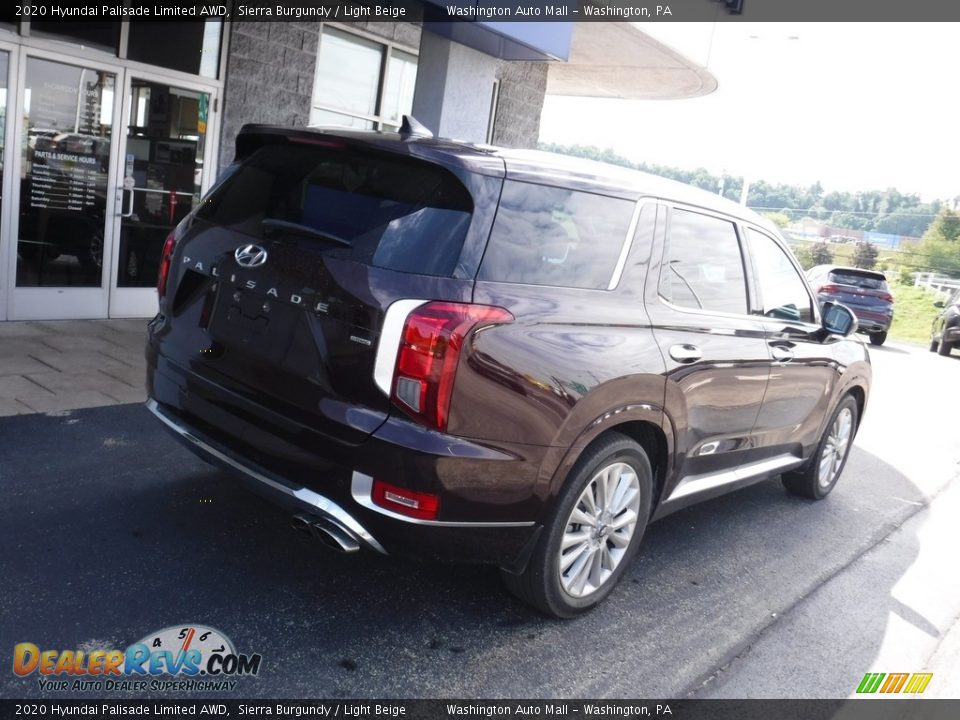 2020 Hyundai Palisade Limited AWD Sierra Burgundy / Light Beige Photo #8