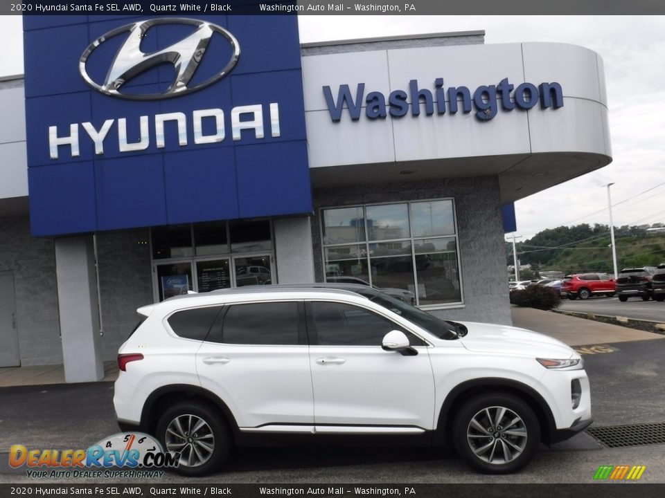 2020 Hyundai Santa Fe SEL AWD Quartz White / Black Photo #2