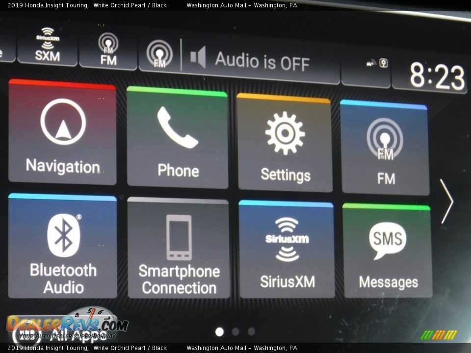 2019 Honda Insight Touring White Orchid Pearl / Black Photo #8