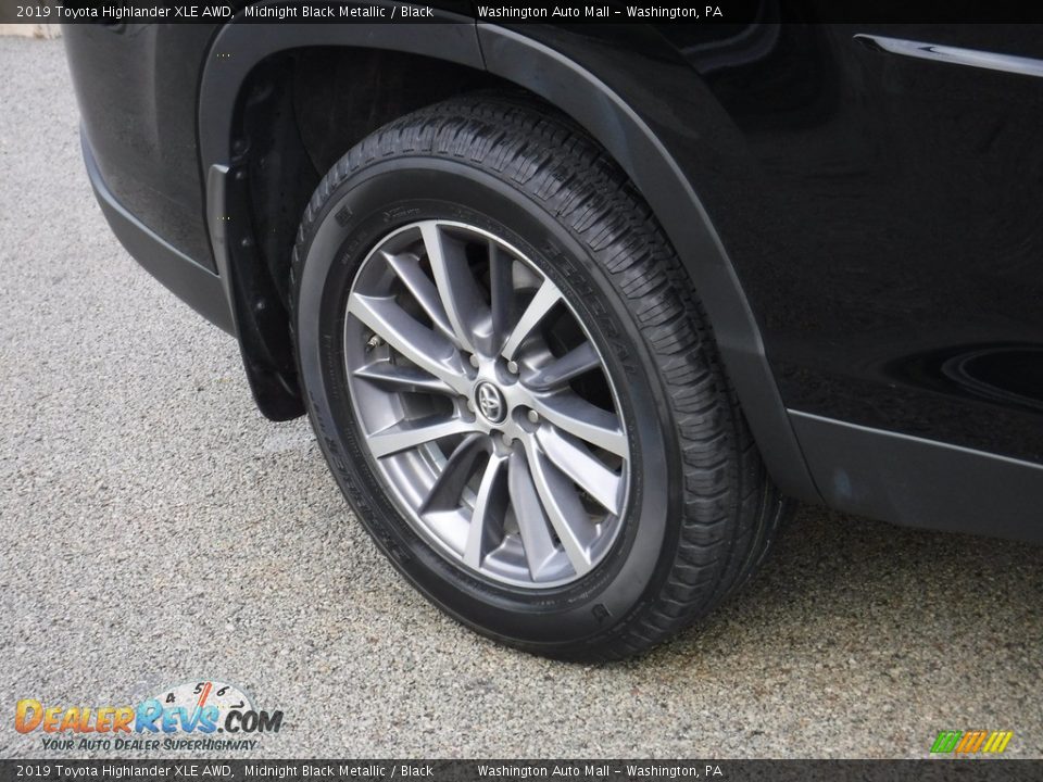 2019 Toyota Highlander XLE AWD Midnight Black Metallic / Black Photo #12