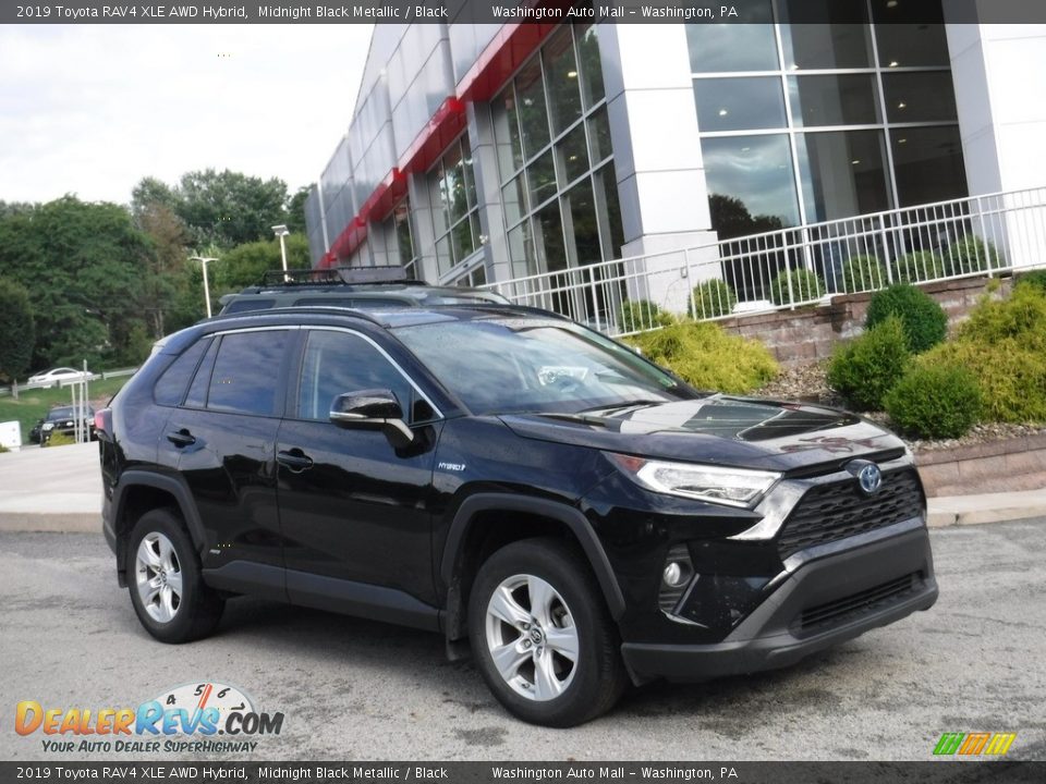 2019 Toyota RAV4 XLE AWD Hybrid Midnight Black Metallic / Black Photo #1