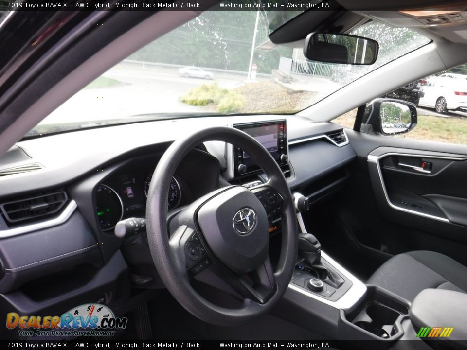 2019 Toyota RAV4 XLE AWD Hybrid Midnight Black Metallic / Black Photo #19