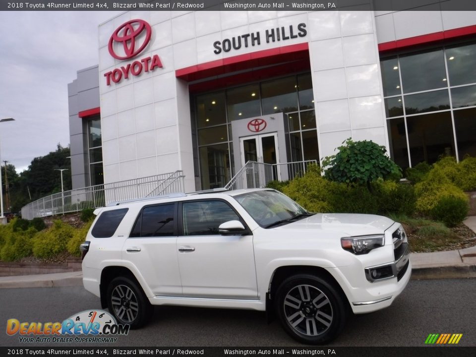 2018 Toyota 4Runner Limited 4x4 Blizzard White Pearl / Redwood Photo #2