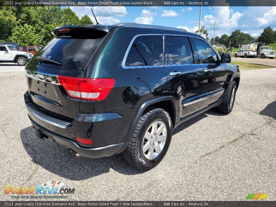 2013 Jeep Grand Cherokee Overland 4x4 Black Forest Green Pearl / New Saddle/Black Photo #4