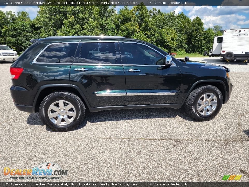2013 Jeep Grand Cherokee Overland 4x4 Black Forest Green Pearl / New Saddle/Black Photo #5