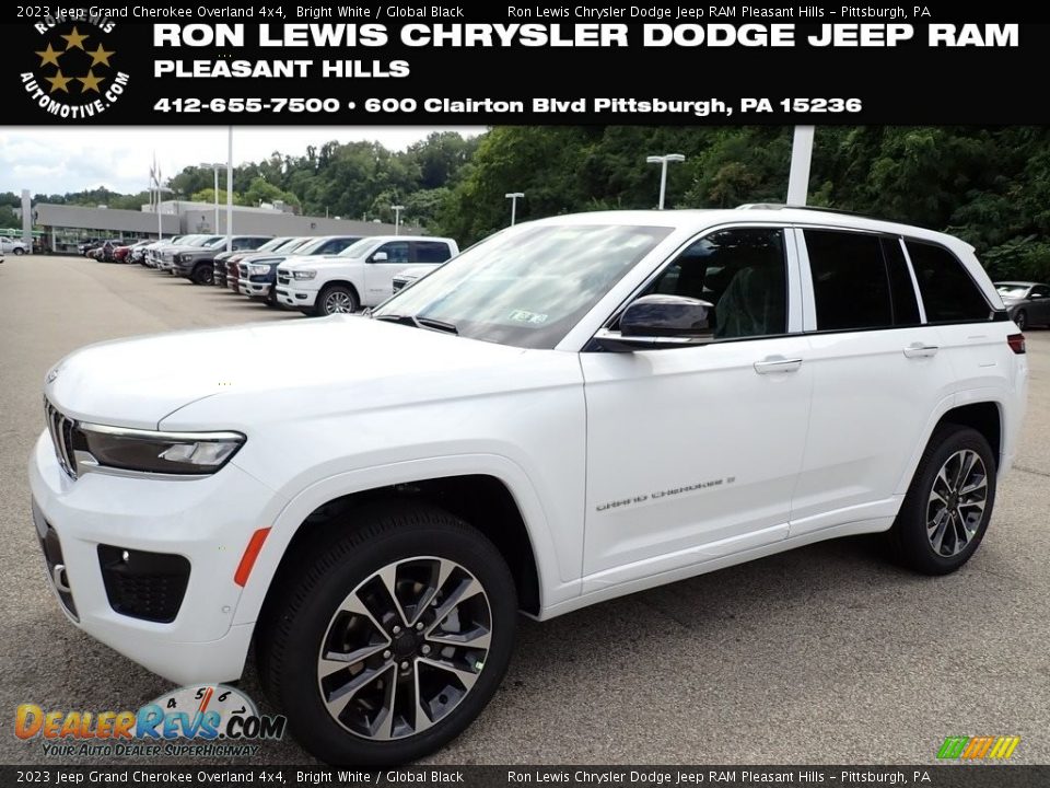 2023 Jeep Grand Cherokee Overland 4x4 Bright White / Global Black Photo #1