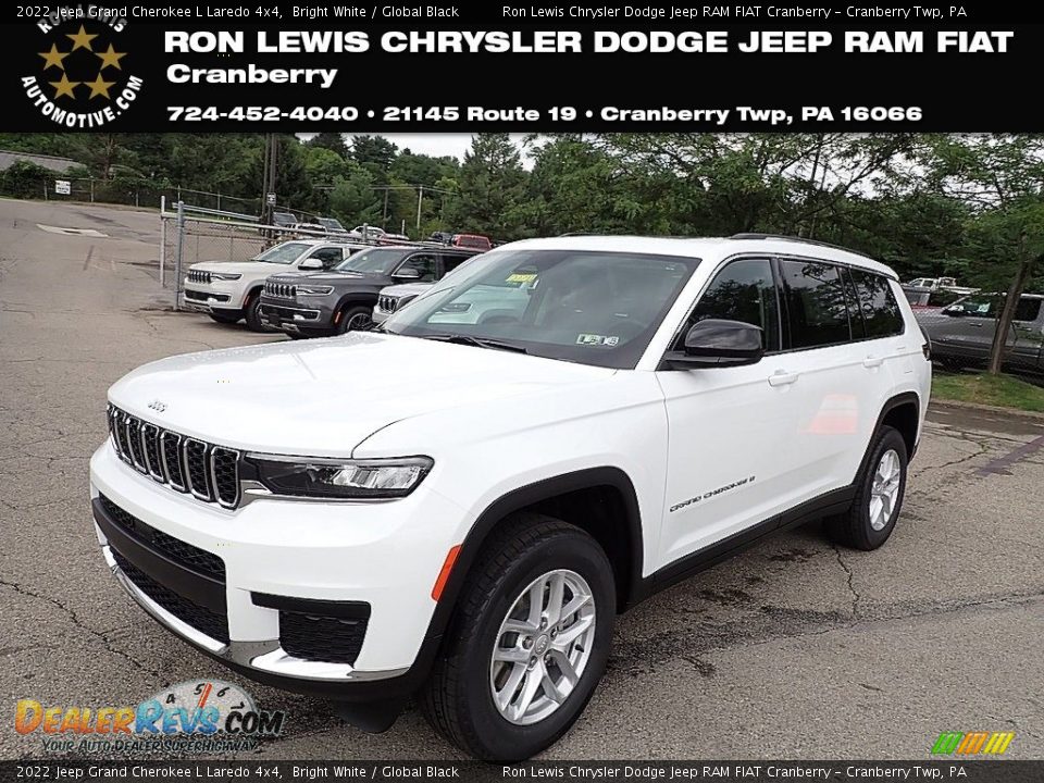 2022 Jeep Grand Cherokee L Laredo 4x4 Bright White / Global Black Photo #1