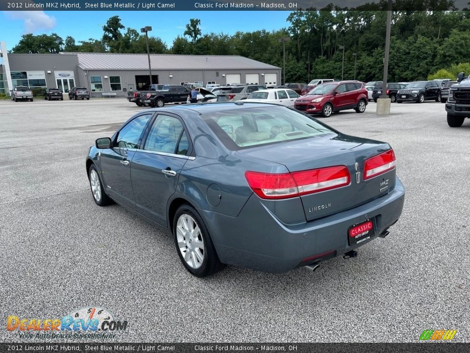 2012 Lincoln MKZ Hybrid Steel Blue Metallic / Light Camel Photo #6