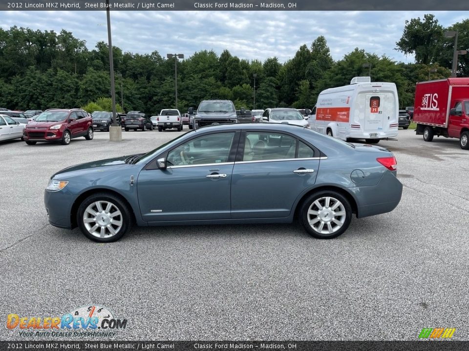 2012 Lincoln MKZ Hybrid Steel Blue Metallic / Light Camel Photo #7