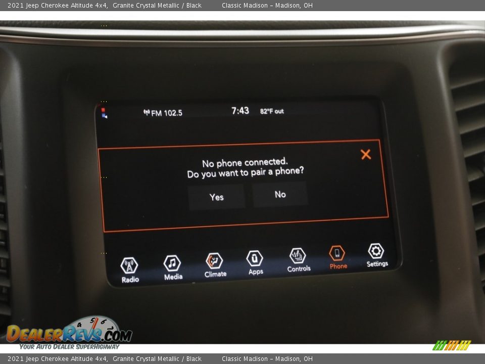 2021 Jeep Cherokee Altitude 4x4 Granite Crystal Metallic / Black Photo #13