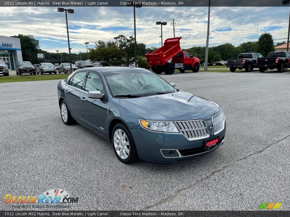 2012 Lincoln MKZ Hybrid Steel Blue Metallic / Light Camel Photo #16