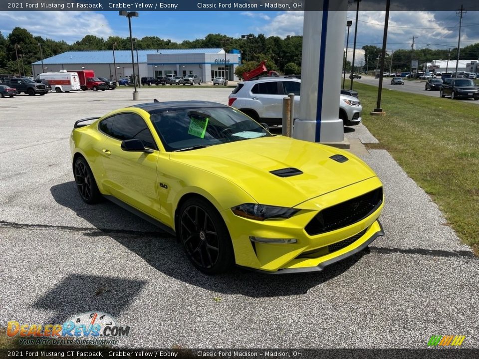 2021 Ford Mustang GT Fastback Grabber Yellow / Ebony Photo #3