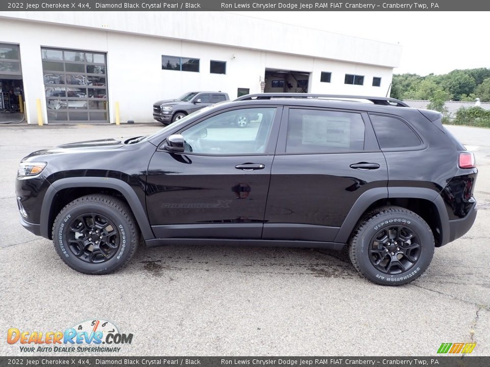 2022 Jeep Cherokee X 4x4 Diamond Black Crystal Pearl / Black Photo #2