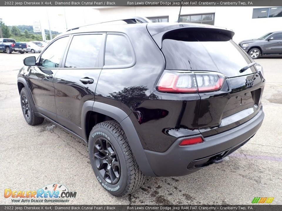 2022 Jeep Cherokee X 4x4 Diamond Black Crystal Pearl / Black Photo #3