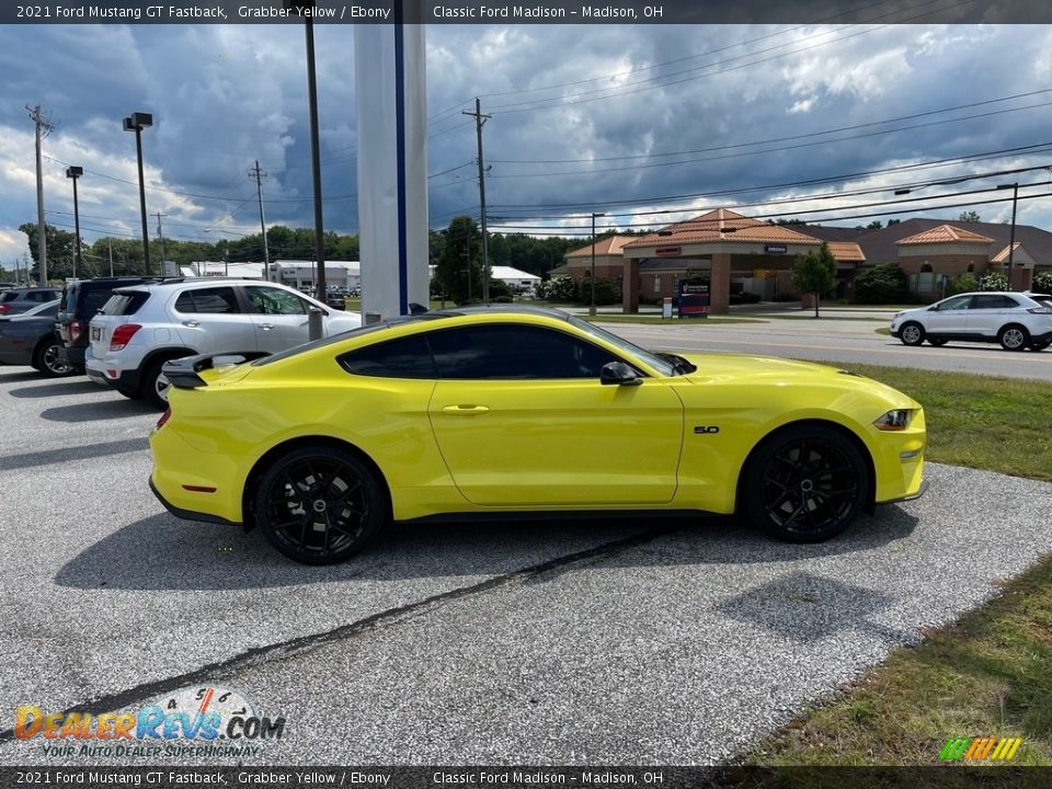 2021 Ford Mustang GT Fastback Grabber Yellow / Ebony Photo #4