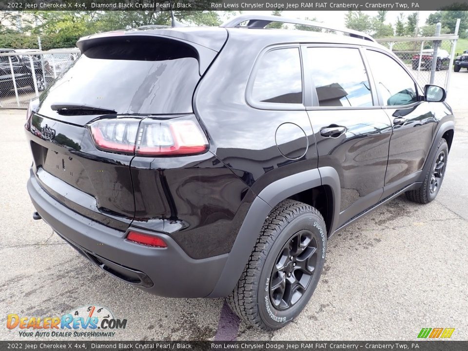 2022 Jeep Cherokee X 4x4 Diamond Black Crystal Pearl / Black Photo #5