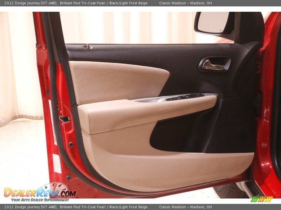 2012 Dodge Journey SXT AWD Brilliant Red Tri-Coat Pearl / Black/Light Frost Beige Photo #4