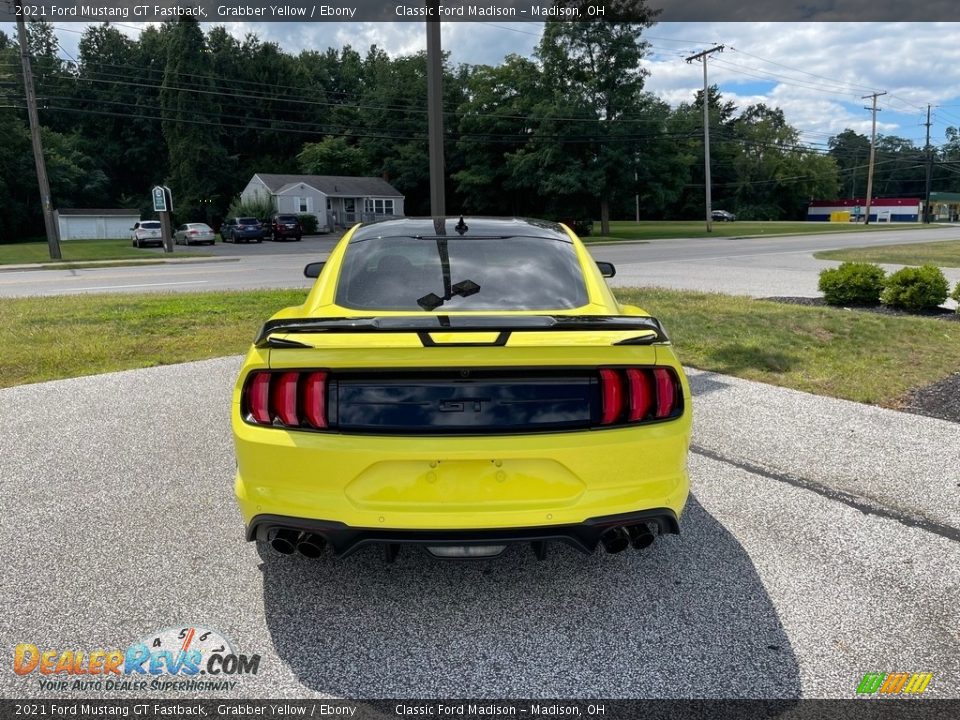 2021 Ford Mustang GT Fastback Grabber Yellow / Ebony Photo #6