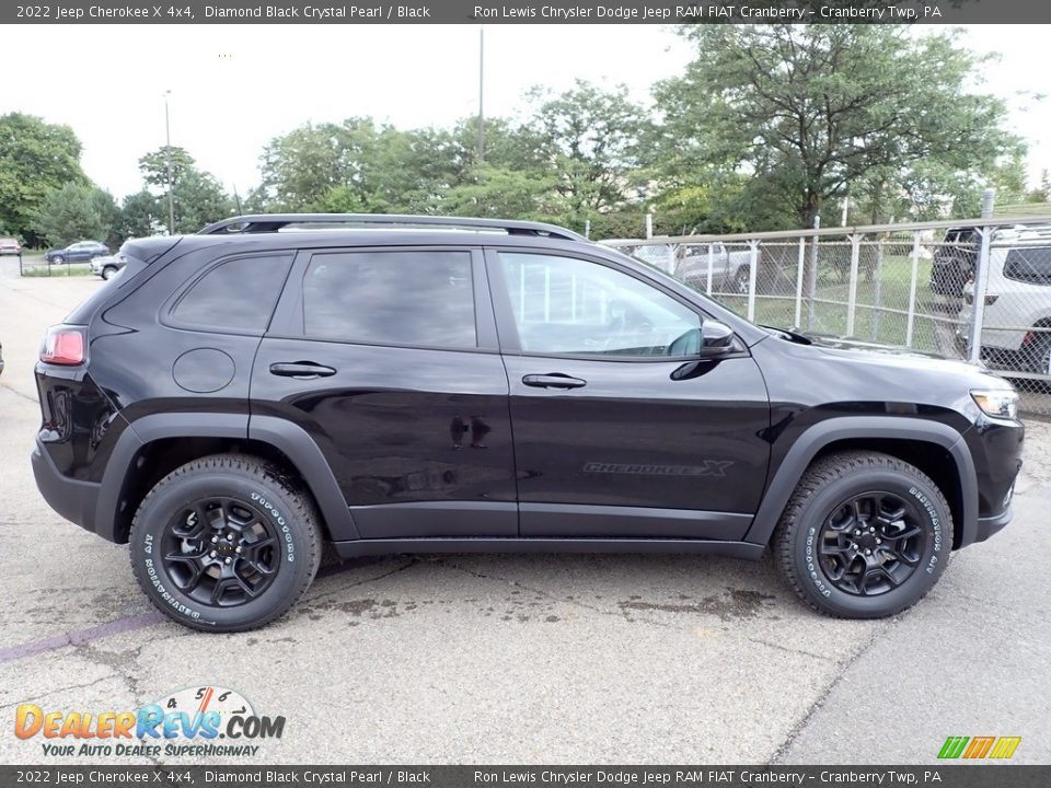 Diamond Black Crystal Pearl 2022 Jeep Cherokee X 4x4 Photo #6