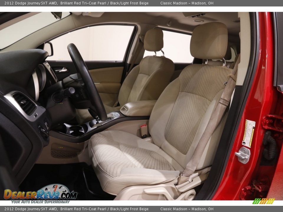 2012 Dodge Journey SXT AWD Brilliant Red Tri-Coat Pearl / Black/Light Frost Beige Photo #5