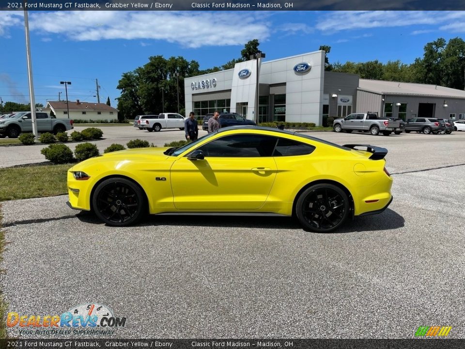 2021 Ford Mustang GT Fastback Grabber Yellow / Ebony Photo #7
