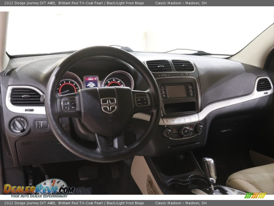 2012 Dodge Journey SXT AWD Brilliant Red Tri-Coat Pearl / Black/Light Frost Beige Photo #6