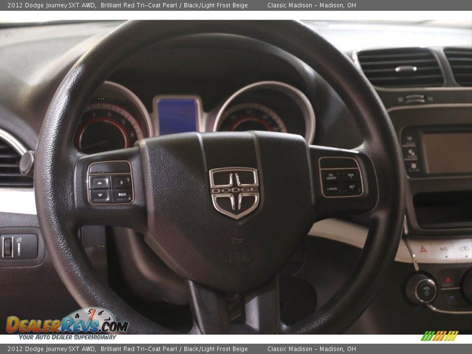 2012 Dodge Journey SXT AWD Brilliant Red Tri-Coat Pearl / Black/Light Frost Beige Photo #7