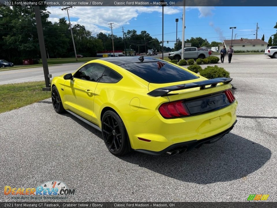 2021 Ford Mustang GT Fastback Grabber Yellow / Ebony Photo #8