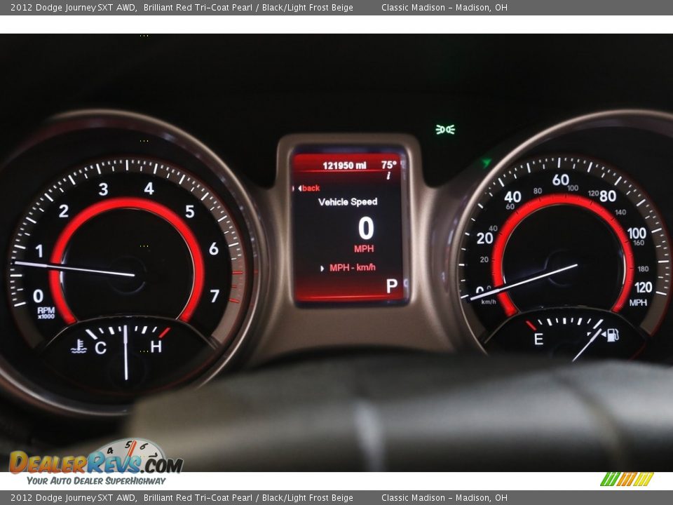 2012 Dodge Journey SXT AWD Brilliant Red Tri-Coat Pearl / Black/Light Frost Beige Photo #8
