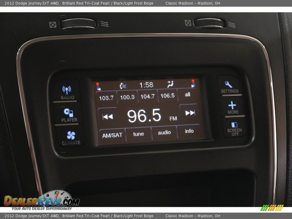 2012 Dodge Journey SXT AWD Brilliant Red Tri-Coat Pearl / Black/Light Frost Beige Photo #10