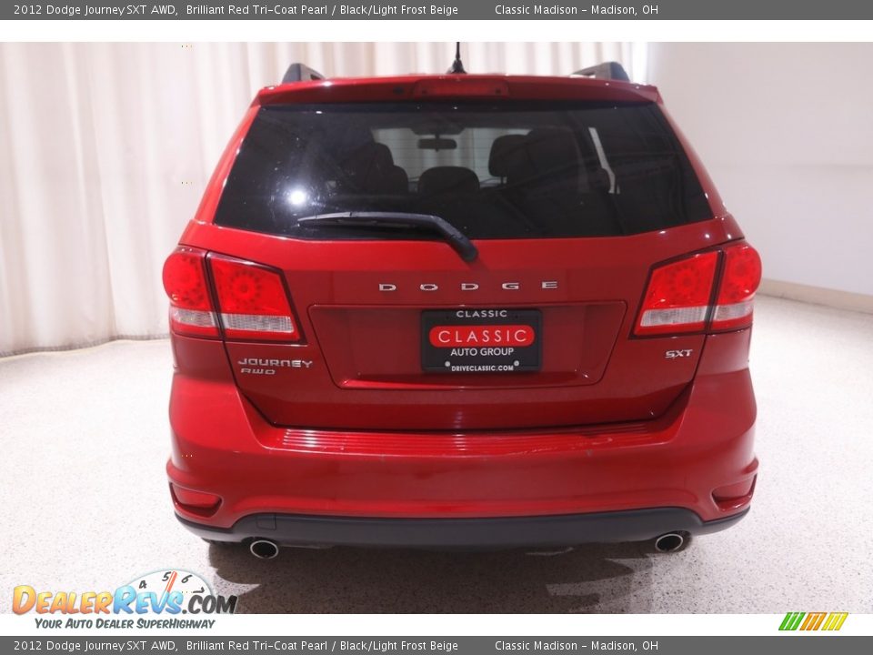 2012 Dodge Journey SXT AWD Brilliant Red Tri-Coat Pearl / Black/Light Frost Beige Photo #17