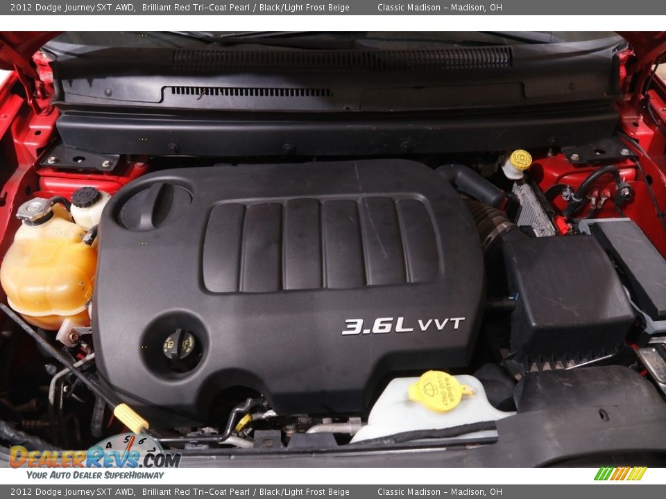 2012 Dodge Journey SXT AWD Brilliant Red Tri-Coat Pearl / Black/Light Frost Beige Photo #18
