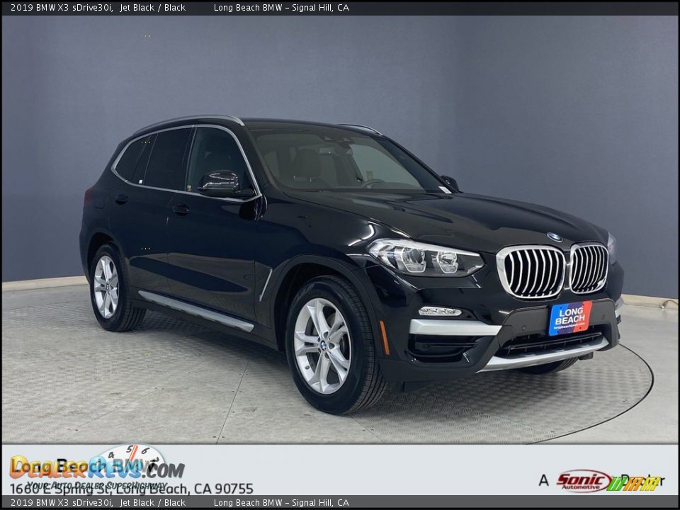 2019 BMW X3 sDrive30i Jet Black / Black Photo #1