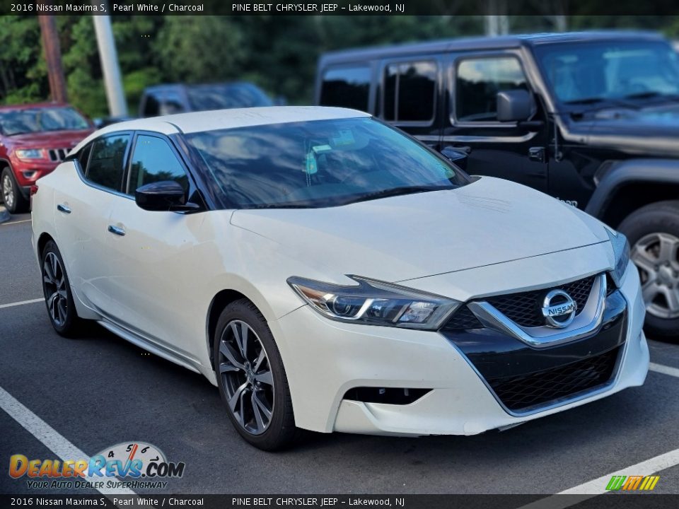 2016 Nissan Maxima S Pearl White / Charcoal Photo #3