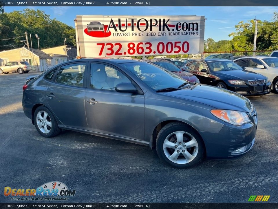 2009 Hyundai Elantra SE Sedan Carbon Gray / Black Photo #1