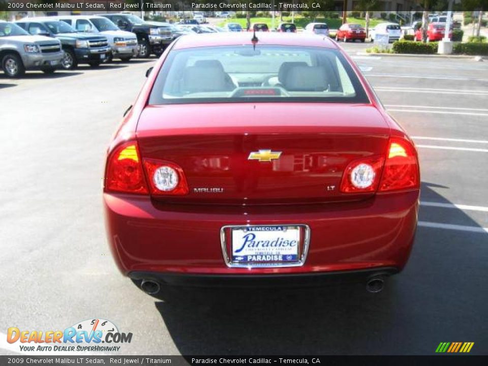 2009 Chevrolet Malibu LT Sedan Red Jewel / Titanium Photo #3