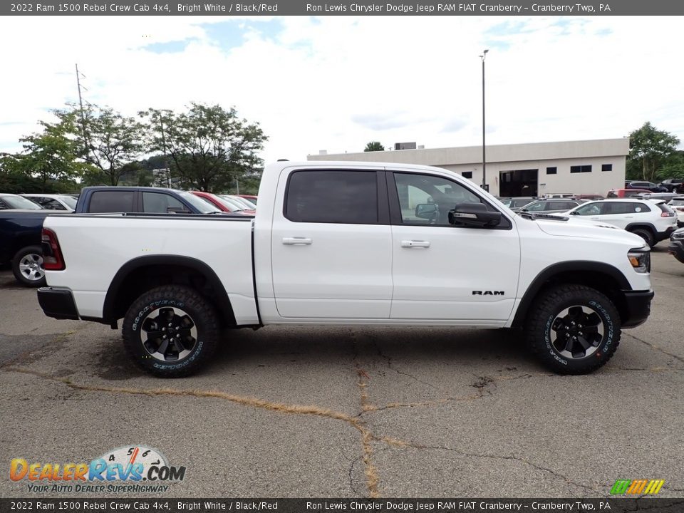 2022 Ram 1500 Rebel Crew Cab 4x4 Bright White / Black/Red Photo #6