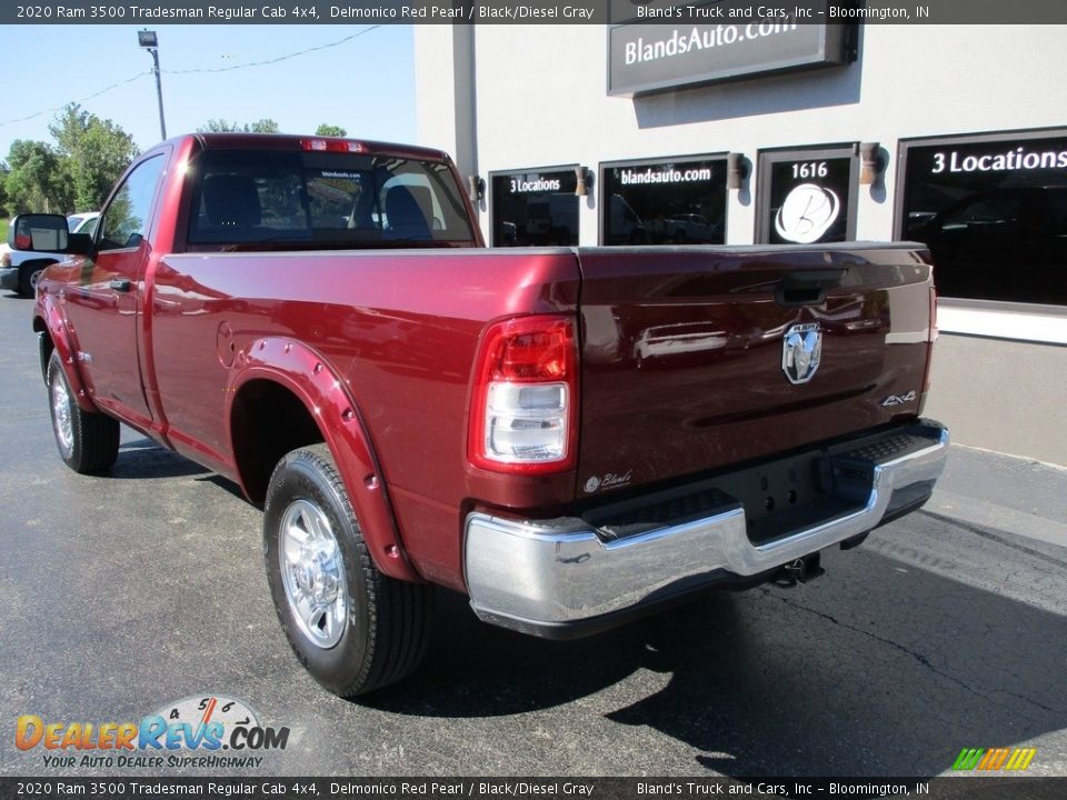 2020 Ram 3500 Tradesman Regular Cab 4x4 Delmonico Red Pearl / Black/Diesel Gray Photo #3