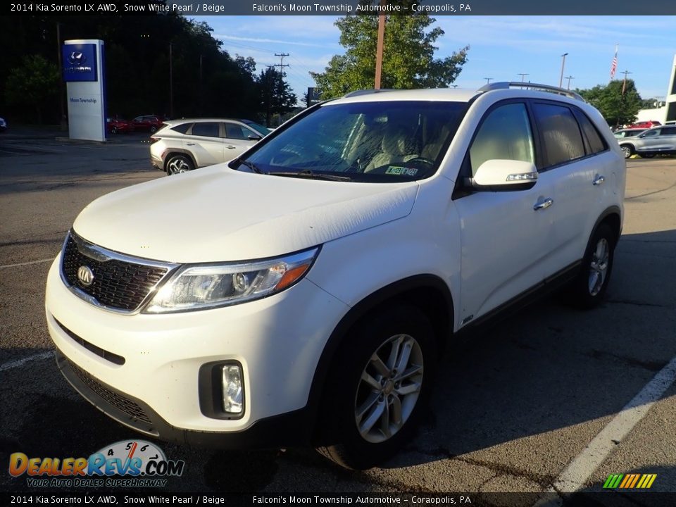 2014 Kia Sorento LX AWD Snow White Pearl / Beige Photo #1