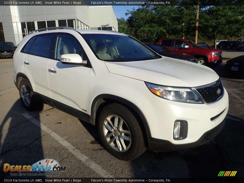 2014 Kia Sorento LX AWD Snow White Pearl / Beige Photo #4