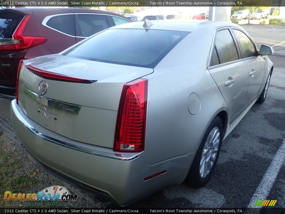 2013 Cadillac CTS 4 3.0 AWD Sedan Silver Coast Metallic / Cashmere/Cocoa Photo #5